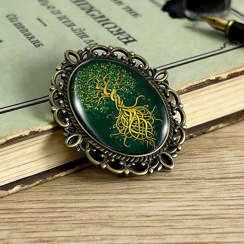 Mystical Tree of Life Brooch, Ideal Gift Accessory